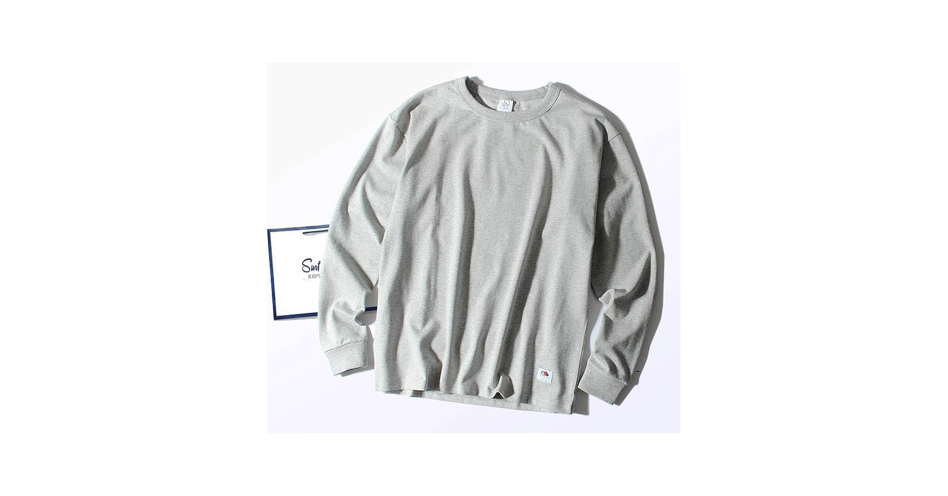 Amazon.co.jp: Fruit Of The Loom 8.5oz厚手 ロンTシャツ グレーXL